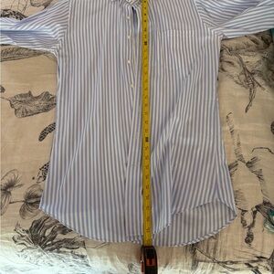 Sid Mashburn Blue and White Striped Casual Button Down Shirt